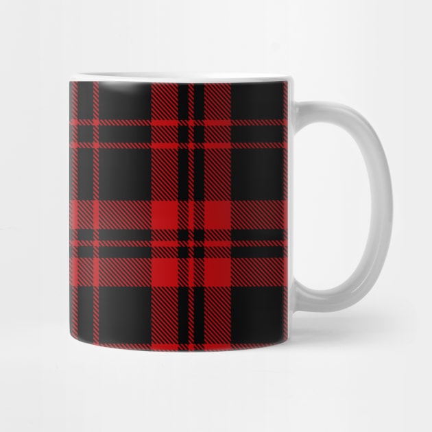 Scotland Tartan Black And Red Pattern by teezeedy